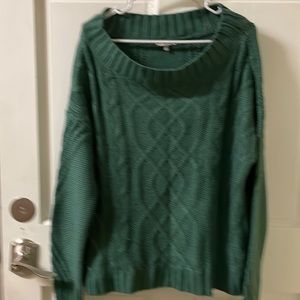 Dark green Jodifl off shoulder sweater